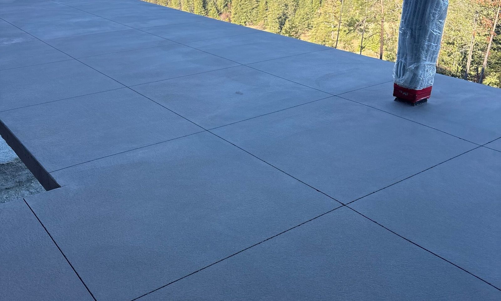 Finished concrete slab